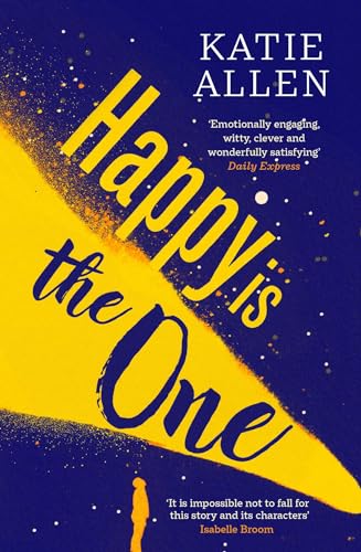 Book cover with bold yellow and dark blue text, starry background.