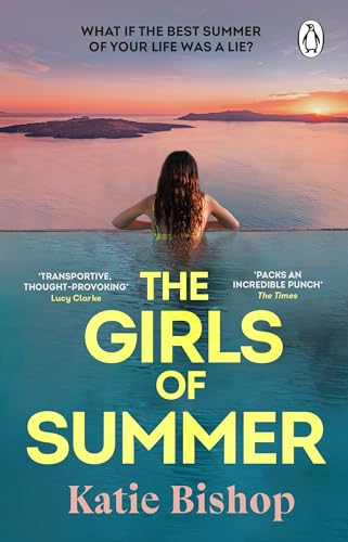 Book cover: woman in water, sunset, title “The Girls of Summer.”
