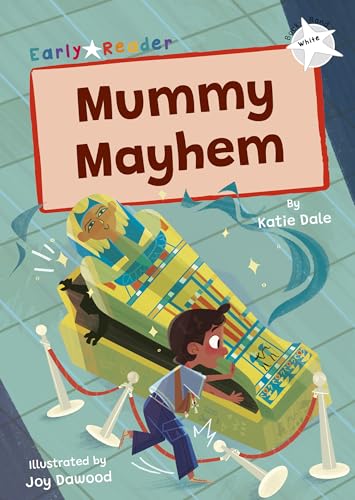 Book cover showing a child running away from a mummy emerging from a sarcophagus.