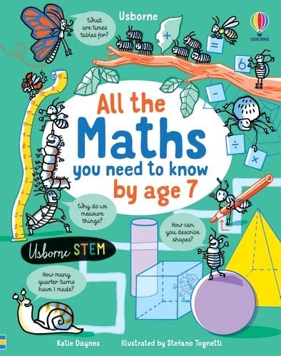 Children’s maths workbook cover with insects and colourful illustrations.