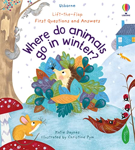 Children’s book cover depicting animals preparing for winter, lift-the-flap style.