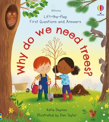 Children planting a tree with animals, book cover illustration.