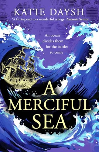 Book cover featuring a sailing ship on a large, stylized blue ocean wave.
