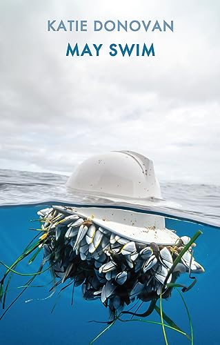 Book cover: white helmet partially submerged in blue water with mussels.