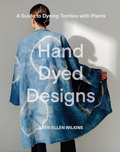 Book cover featuring a person wearing a plant-dyed, swirling blue garment.