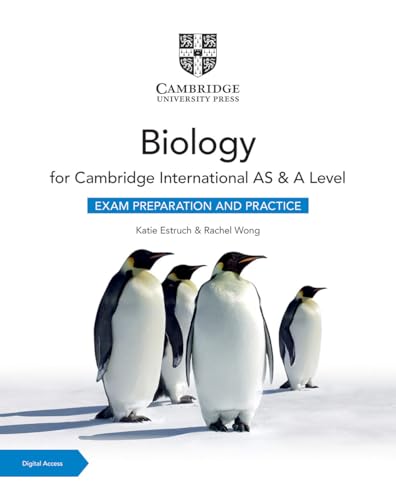 Biology textbook cover with penguins, Cambridge University Press logo.