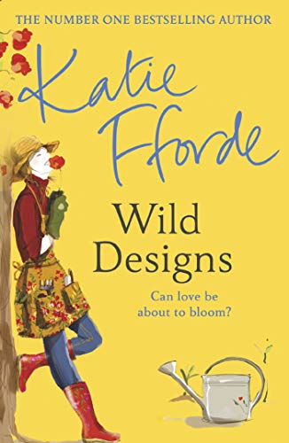 Book cover with a woman in gardening clothes and a watering can on yellow.