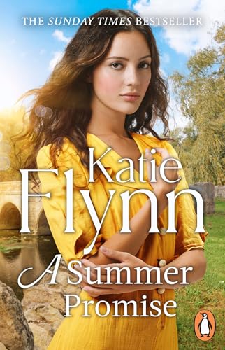 Book cover: woman in yellow dress, sunlit landscape, title "A Summer Promise".