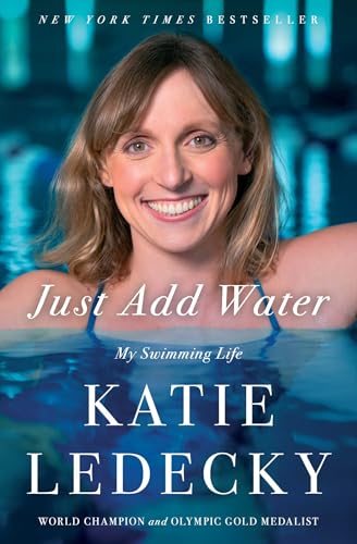 Book cover featuring swimmer Katie Ledecky in a pool, smiling.