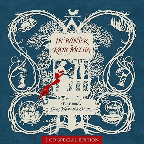 "Katie Melua's 'In Winter' album cover, featuring a woman and decorative elements."