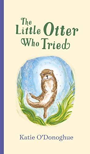Book cover: watercolor illustration of an otter in blue water.