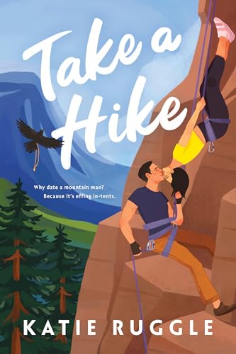 Book cover: Couple rock climbing with mountains and a soaring eagle.