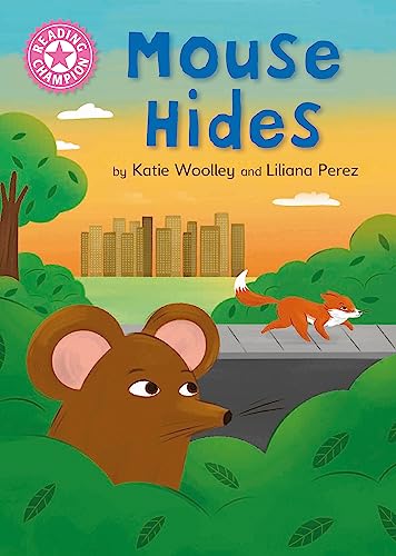 Book cover: a brown mouse peeks from green leaves, fox running nearby.