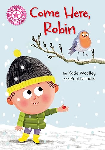 Book cover: child with robin in snowy winter scene.