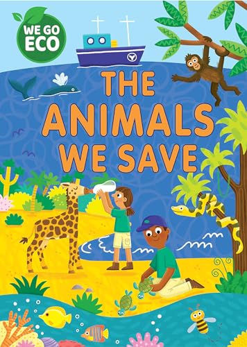 Book cover depicting children helping various animals in illustrated scenes.