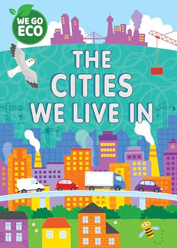 Book cover depicting a colorful cityscape with buildings, vehicles, and wildlife.