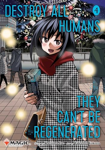 Manga cover featuring a girl in a houndstooth coat holding a Magic card box.