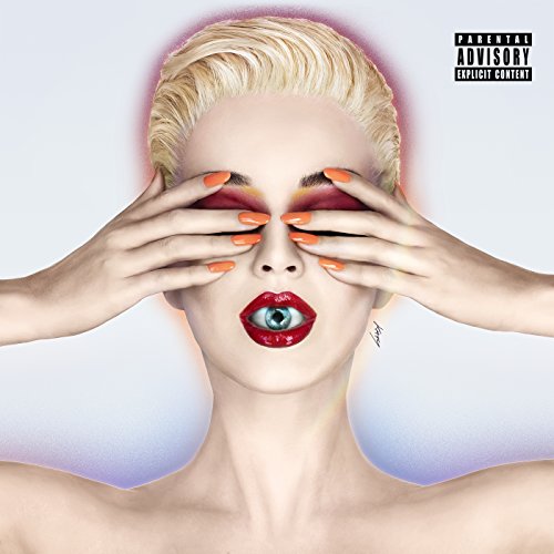 Katy Perry album cover: blonde woman with hands covering eyes.
