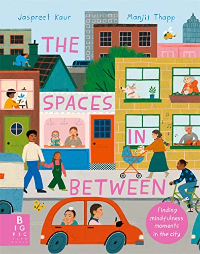 Book cover with colorful illustration of people in a busy city street.