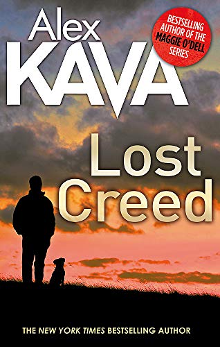 Book cover: silhouetted man and dog against a sunset sky.