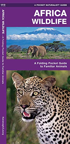 Purple guide cover featuring an elephant, leopard, and Mount Kilimanjaro.