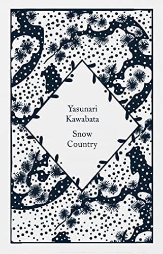 Book cover for "Snow Country" with a diamond-shaped central text area.