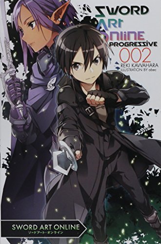 Anime-style book cover featuring Kirito and an elf character with swords in dark clothing.