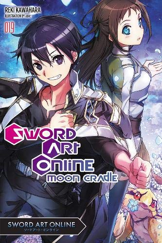 Cover of Sword Art Online light novel, Vol. 19: Moon Cradle, featuring characters.
