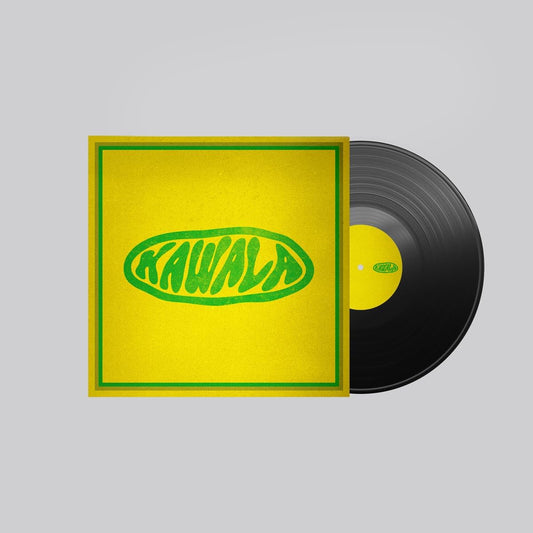 Yellow vinyl record sleeve with green "KAWALA" logo and black vinyl disc.