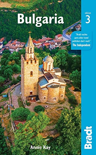 Book cover featuring a stone church in Bulgaria with a town in the background.