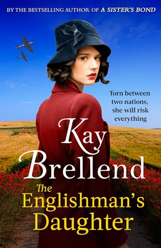 Book cover: woman in red coat, wartime airplane in sky.