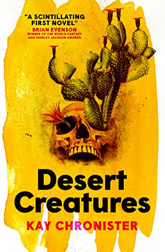 Book cover: skull and cactus on yellow, titled "Desert Creatures".