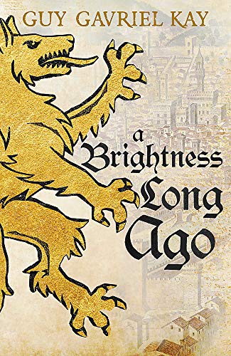 Book cover: golden lion illustration over a faded city backdrop.