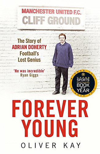 Book cover featuring a young man in front of a brick wall and football signage.