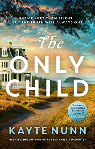 Book cover: a large house, grassy path, and cloudy sky.