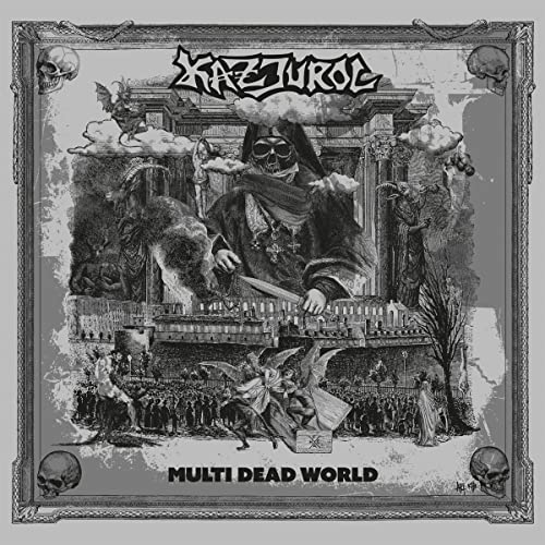 Kazjurol album cover: dark fantasy art with skulls and figures.