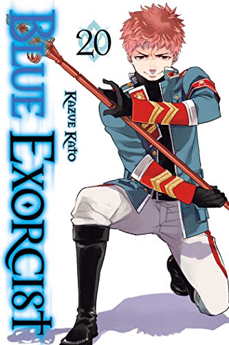 Blue Exorcist volume 20 cover: a young man in uniform with a spear.