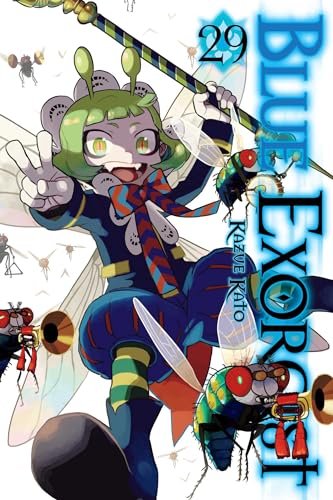 Manga cover featuring a green-haired character with insect wings surrounded by musical flies.