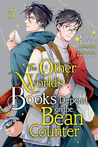 Manga cover featuring two young men in fantasy attire against a grey background.