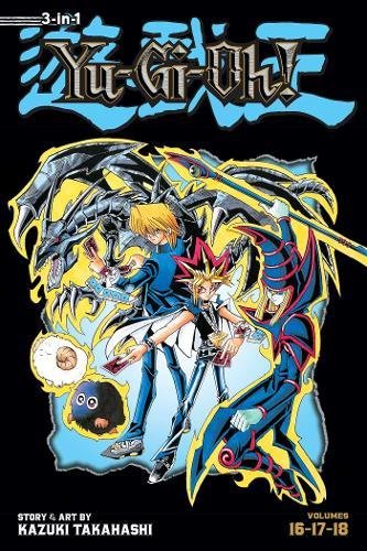 Yu-Gi-Oh! 3-in-1 manga cover featuring Yugi, Joey, Dark Magician, and Red-Eyes Black Dragon.
