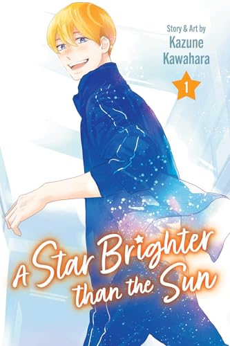 A blonde anime boy in a blue jacket on the cover of a manga book.