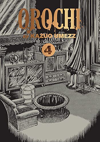 Manga cover for Orochi Volume 4 featuring a girl peeking from behind a curtain.