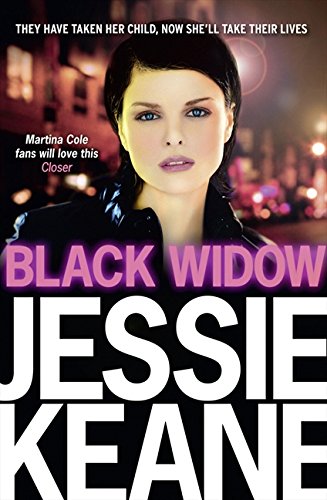 Book cover: “Black Widow” by Jessie Keane, featuring a woman’s portrait.