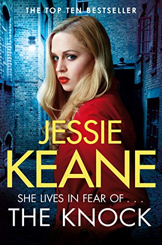 Book cover: woman in red coat, looking fearful in a dark alley.