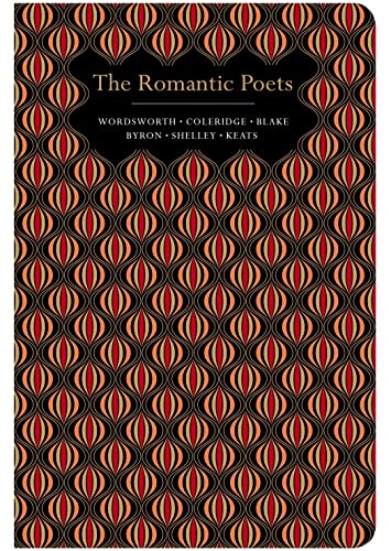 Book cover with a repeating red, orange, and black pattern and gold text title.