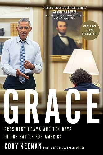 Book cover featuring Barack Obama, title "Grace," and portrait of Abraham Lincoln.