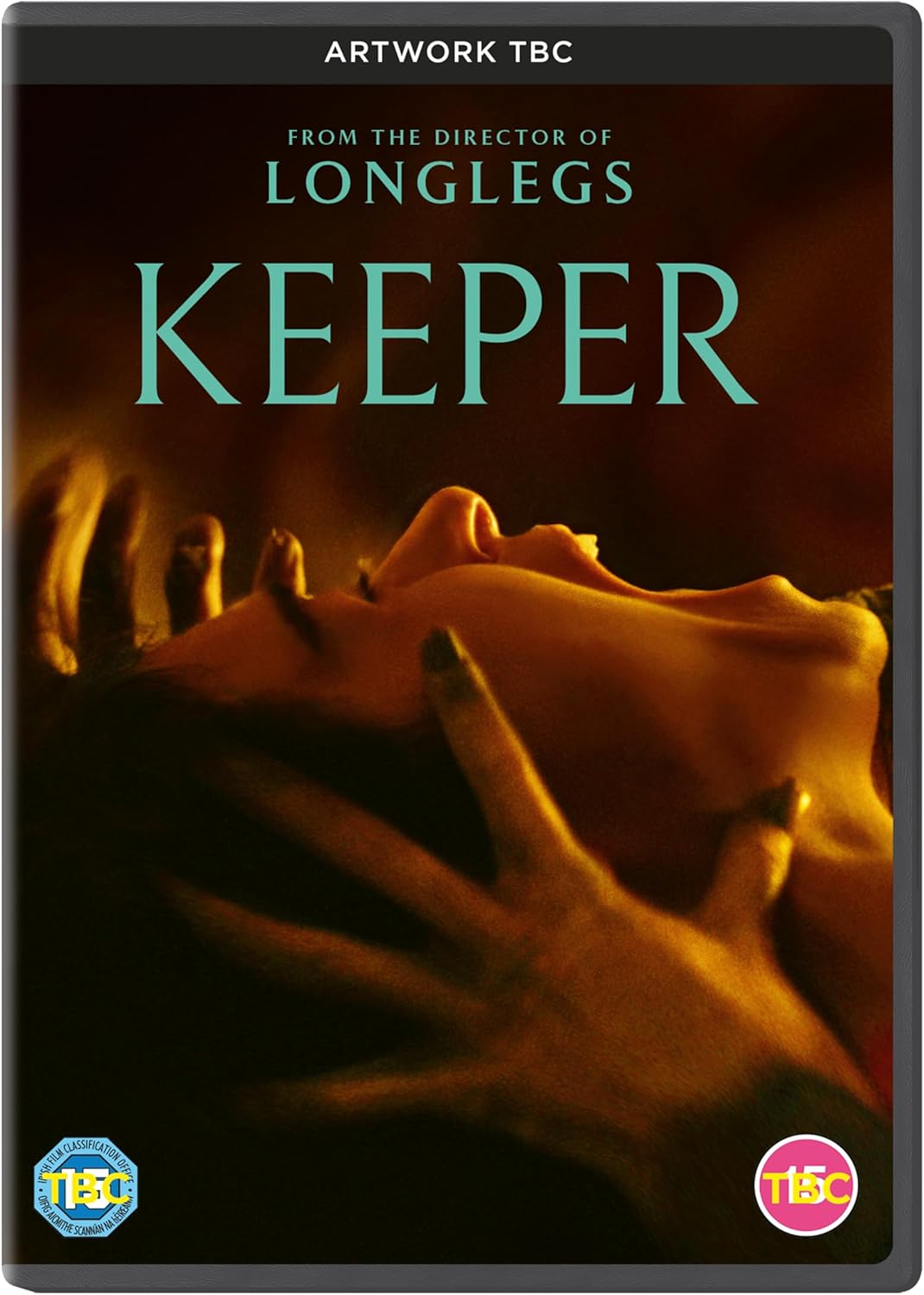 DVD cover for "Keeper" featuring a woman on a boat, dark teal background.