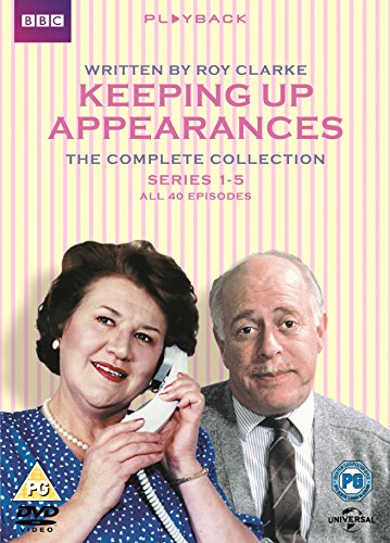 DVD cover featuring a man and woman, with title "Keeping Up Appearances".