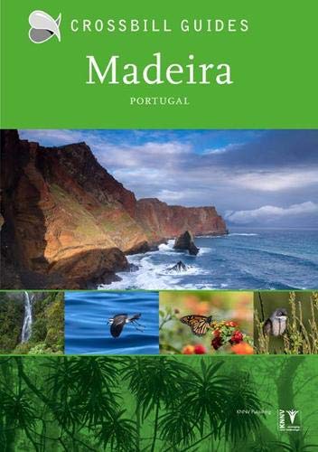 Book cover showing Madeira coastline, a waterfall, a bird, and a butterfly.