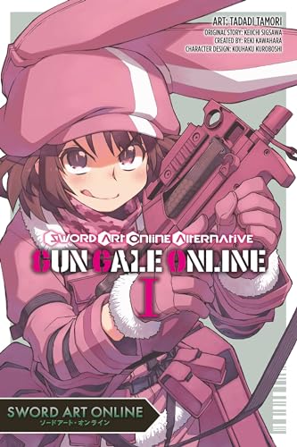 Manga cover featuring a girl with a pink helmet and large gun.